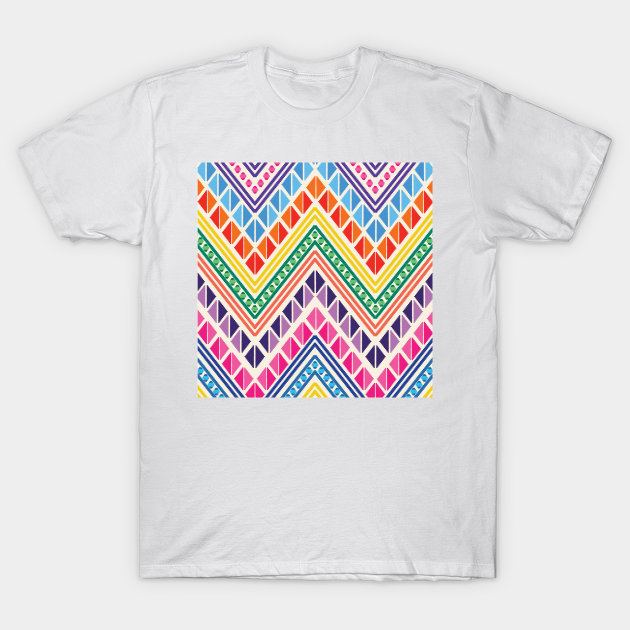 Colorful Embroidery Pattern - Pattern - T-Shirt