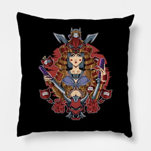 beauty samurai Pillow