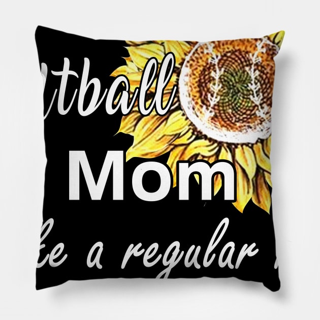 Softball Mom Like A Regular Mom Only Cooler Pillow by gotravele store