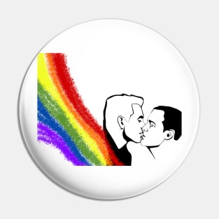 lgbt Romantic kiss 01 pride Pin