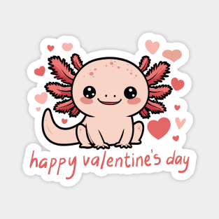 Axolotl Valentine - Happy Valentine's Day Magnet
