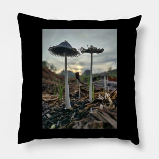 Mushrooms And Morning Dew Pillow