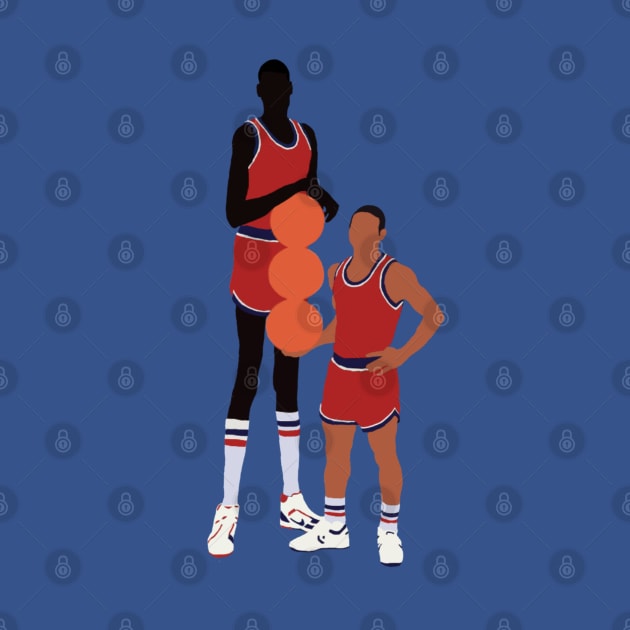 Manute Bol and Muggsy Bogues by rattraptees