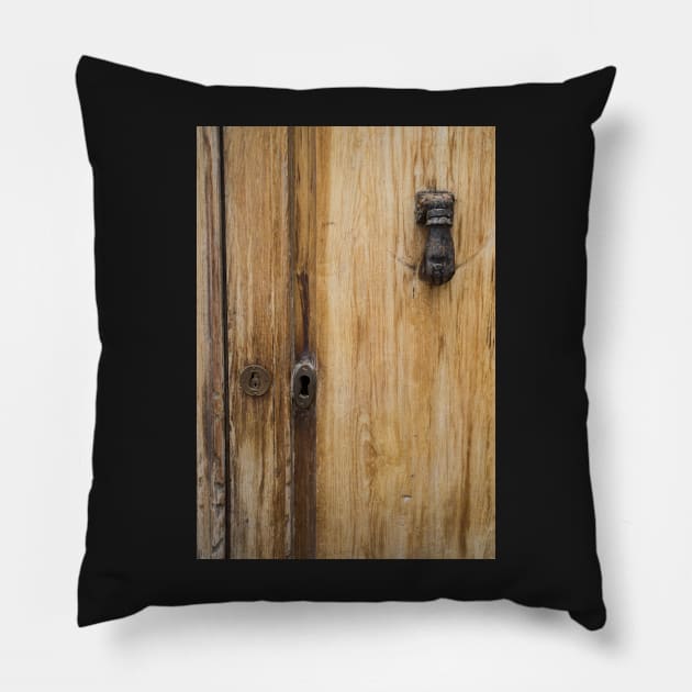 Grainy wooden door. Pillow by sma1050