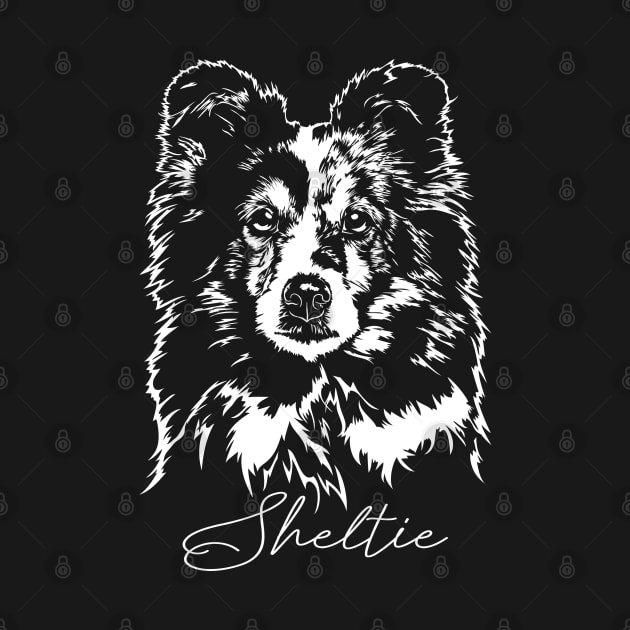 Funny Proud Sheltie Sheepdog dog portrait by wilsigns