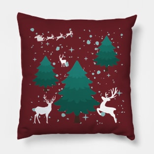 Christmas Deer Winter Look Pillow