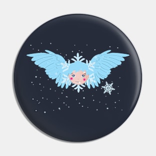 Winter Blue Angel Pin