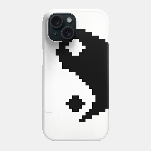 Yin Yang Pixel Art (8-bit) Phone Case by Zaerisfade