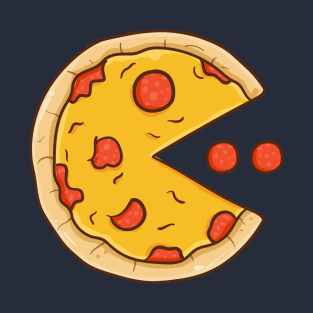 Pac-Man Parody Pizza Man T-Shirt