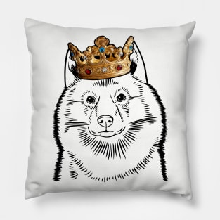 Finnish Spitz Dog King Queen Wearing Crown Pillow