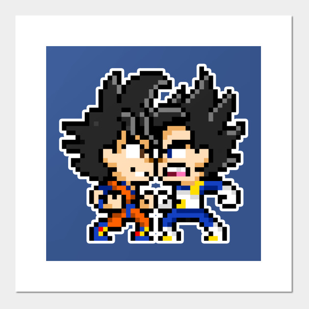 Pixel Rivals Goku Vs Vegeta Dragonball Z Posters And Art Prints Teepublic Transformation goku vegeta frieza beerus, dragon ball z, dragonball z son goku art illustration png clipart. pixel rivals goku vs vegeta