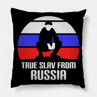 True slav from Russia - slav squat Pillow