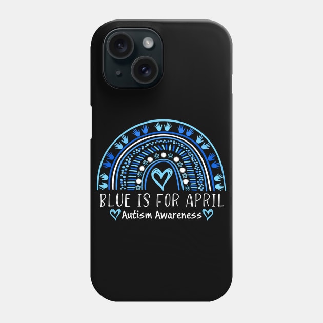 Blue Hands and Hearts Autism Awareness Month Phone Case by Dibble Dabble Designs