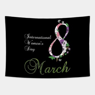 International Women's Day Pansy Flower March 8 2023 Tapestry