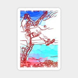 World Cup Cricket Batsman Lines trooper Magnet