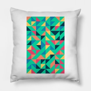 Creative Geometric Colourful Triangle Pattern #25 Pillow