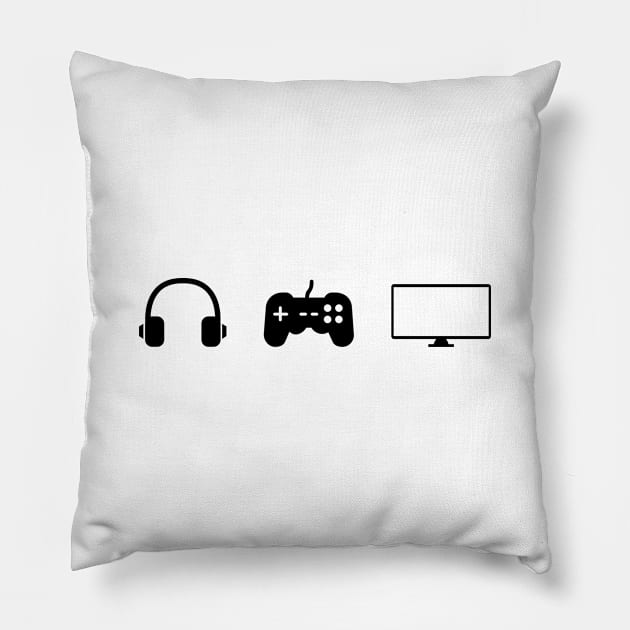 Gaming Icons Pillow by adamszal