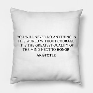 Aristotle's Quote Pillow