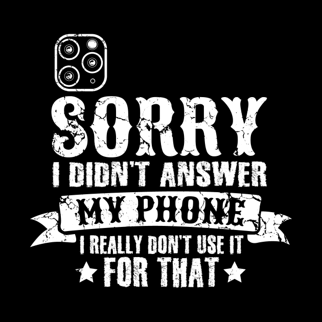 Sorry I didn't answer my phone I really don't use it for that introvert by captainmood