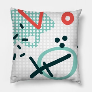Modern hand draw colorful abstract seamless pattern Pillow