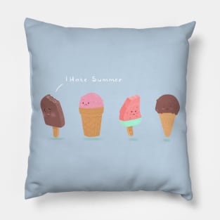 i hate summer Pillow