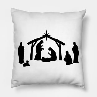 Full Christmas Nativity Scene Pillow