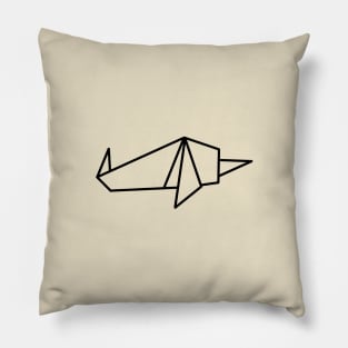 Origami Narwhal Pillow