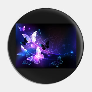 Background with Night Butterflies Pin