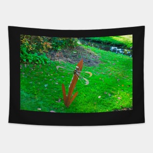 Dragon Fly in the garden in autumn Tapestry