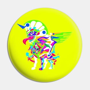 yellow light eye in the sky in kaiju sphinx madness ecopop mexican patterns and colors Pin