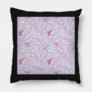 Lavender Hummingbird Pillow