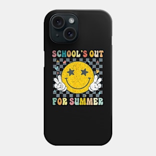 Q Last Day Of School Retro Schools Out For Summer Teacher Phone Case