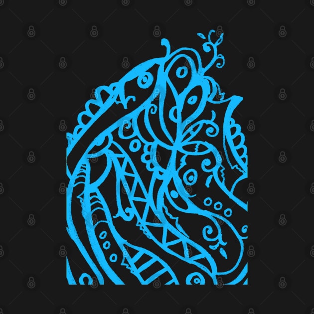 Very beautiful decorative blue abstract lines by JNAA