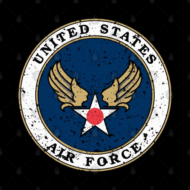 United Stated Air Force USAF Vintage Logo by Mandra