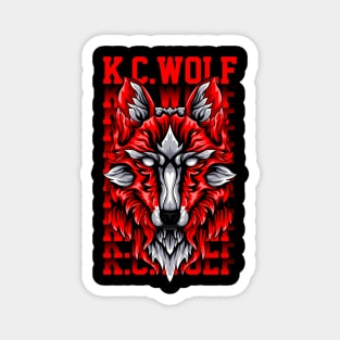 kc wolf mascot Magnet