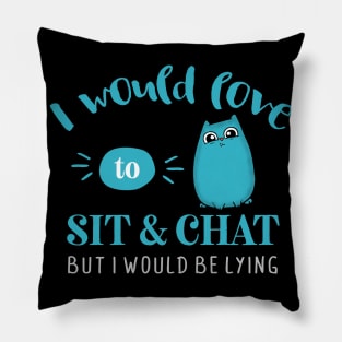 Love to Chat Lying Cute Cat Pillow