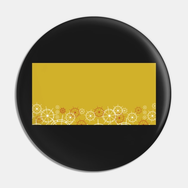 Ships wheel yellow Pin by MegMarchiando