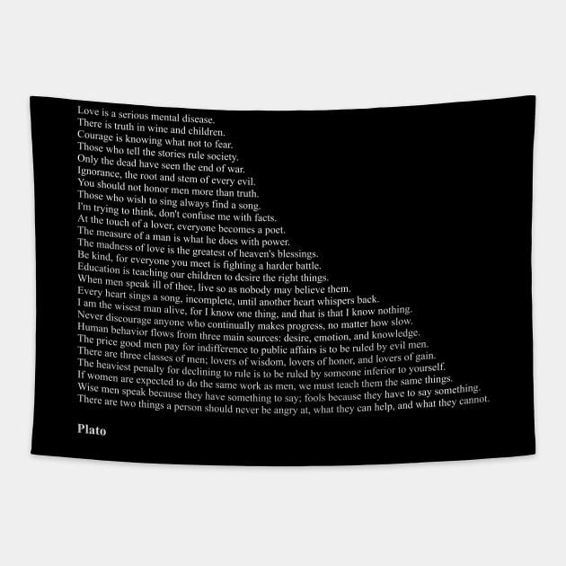 Plato Quotes Tapestry by qqqueiru