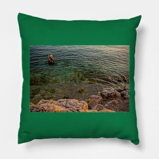 Coast at Novi Vinodolski, Croatia Pillow