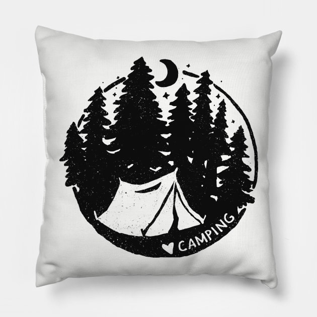 Love Camping Pillow by MaeveDuck