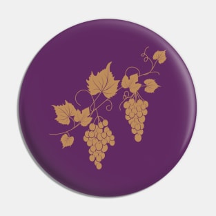 Cute Wine Grapes Pin