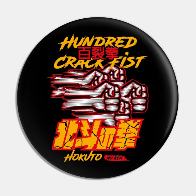 Hokuto No Ken Hundred Fists Pin by TEEWEB