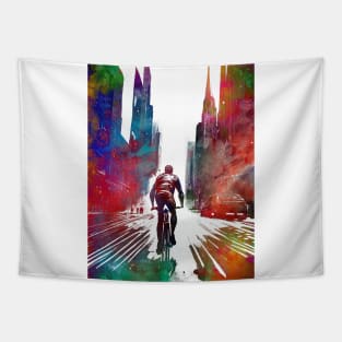 City bike sport art #bike Tapestry