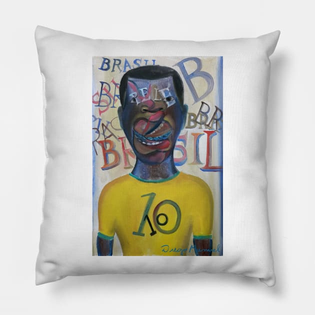 The king of football Pillow by diegomanuel