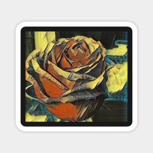 Romantic Masters Painted Rose Magnet