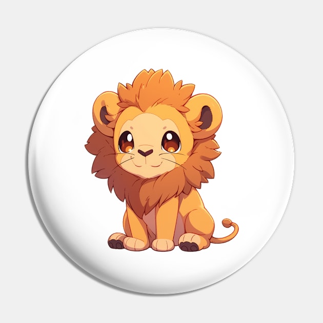 Cute little lion Pin by SundayDonuts