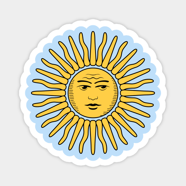 Sol de Mayo - Sun of May - clean design Magnet by verde