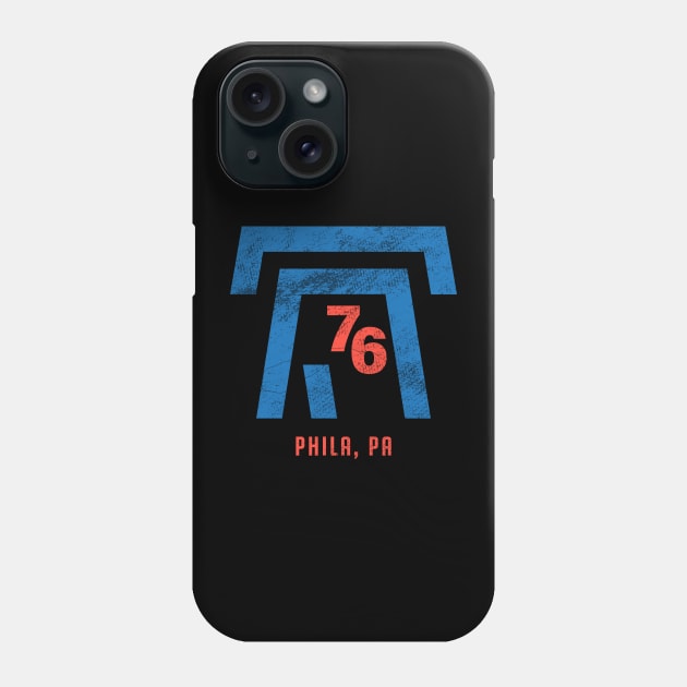 Phila 76, Philadelphia Basketball Playoffs Fan Gift Phone Case by BooTeeQue