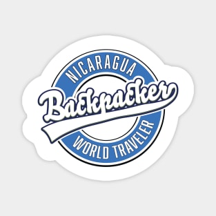 Nicaragua backpacker world traveler logo Magnet