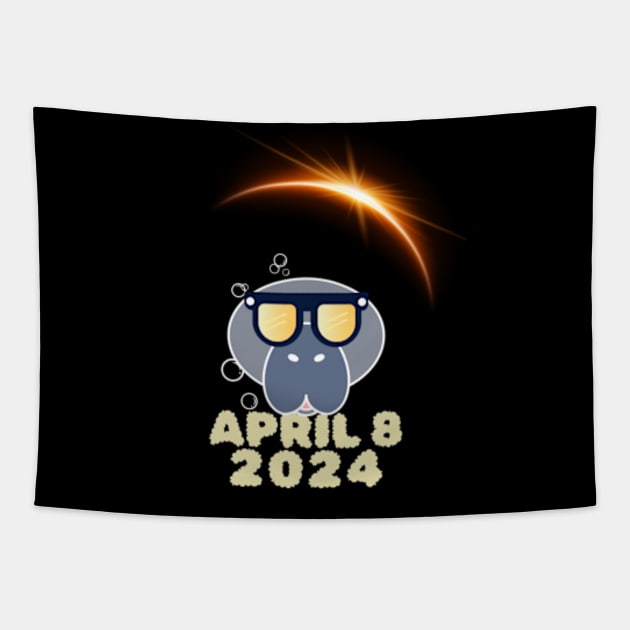 Funny Manatees 2024 Solar Eclipse - April 8 2024 Eclipse - Tapestry